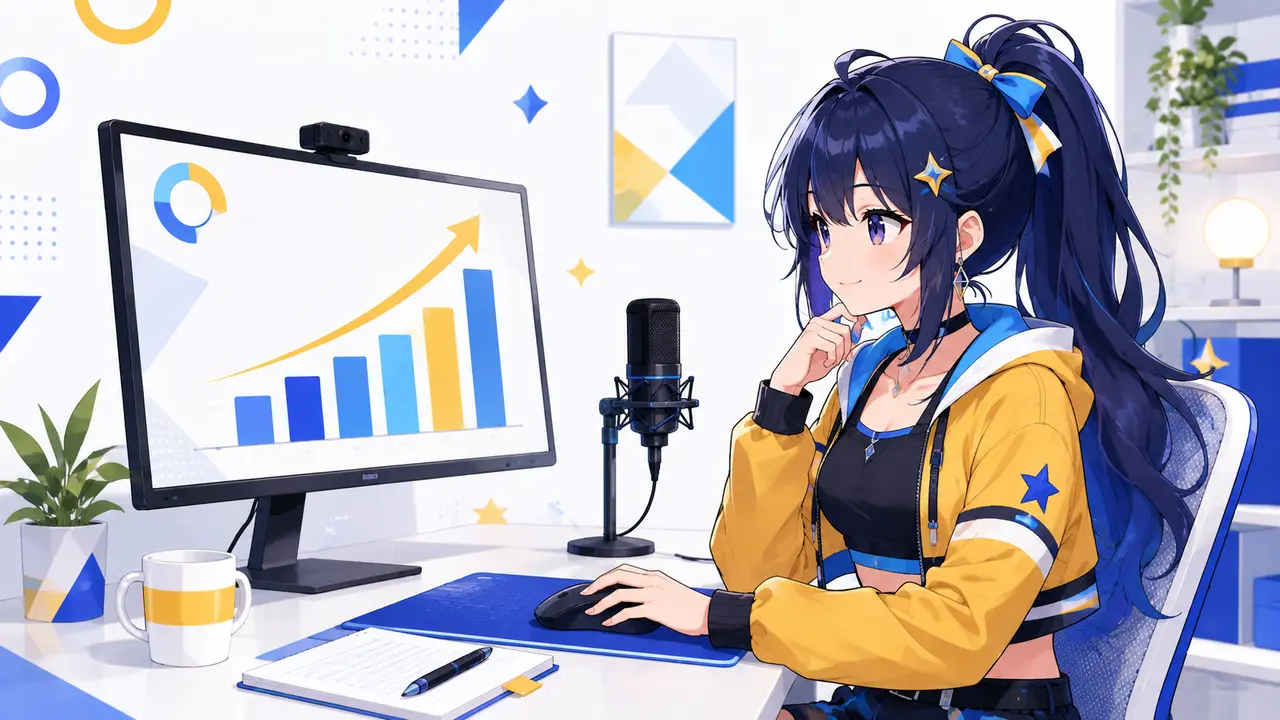 視聴者の反応と活動の伸びをグラフで整理したイメージ