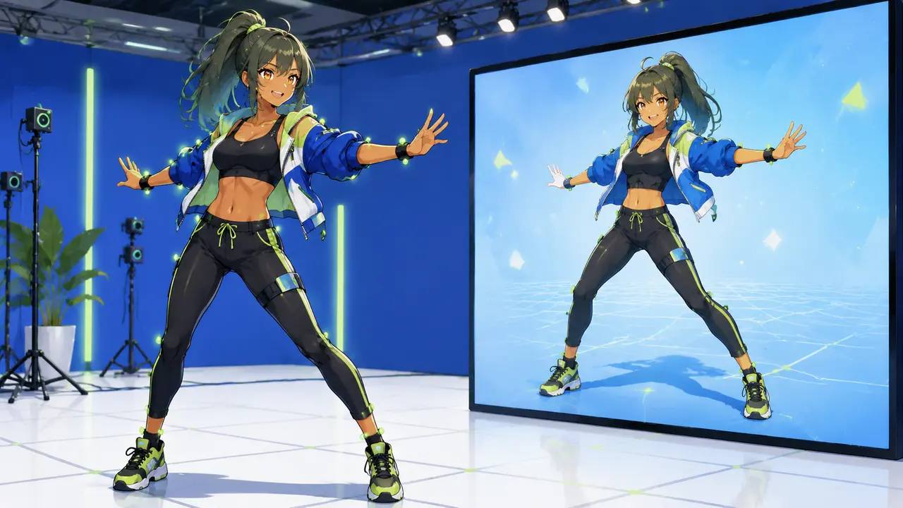 全身の動きを3Dアバターに反映して確認するVTuber
