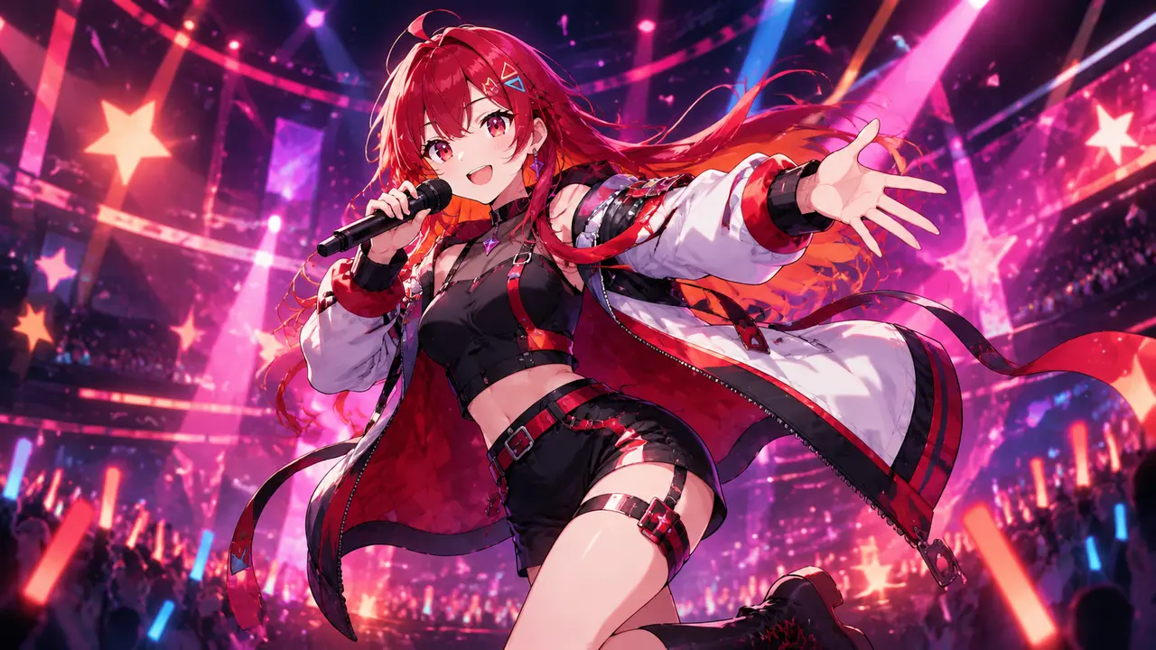 小さなステージで歌を届ける男性VTuber