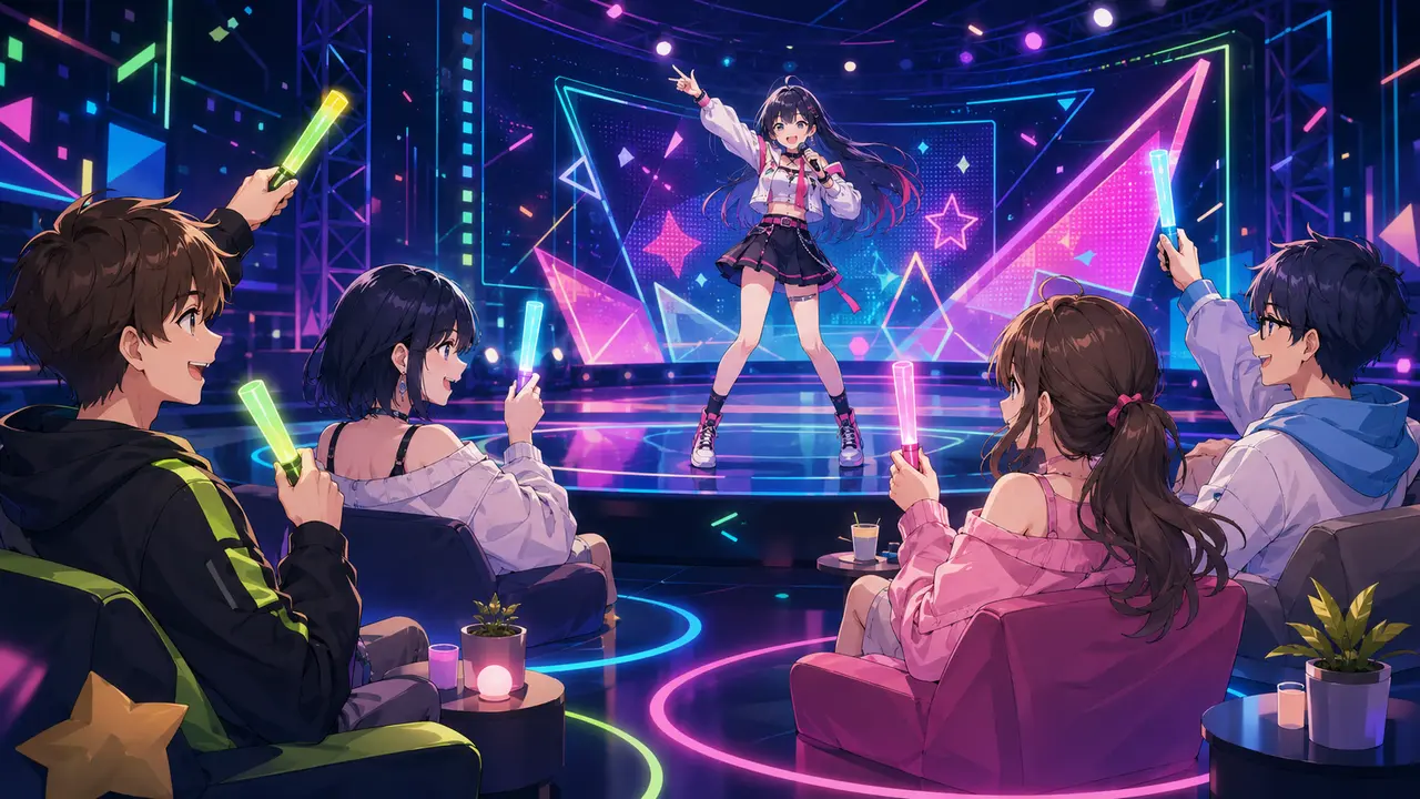 互いを尊重しながらバーチャルライブを楽しむ視聴者たち